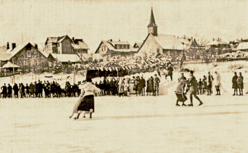 Das Oberhofer Eisstadion um 1910